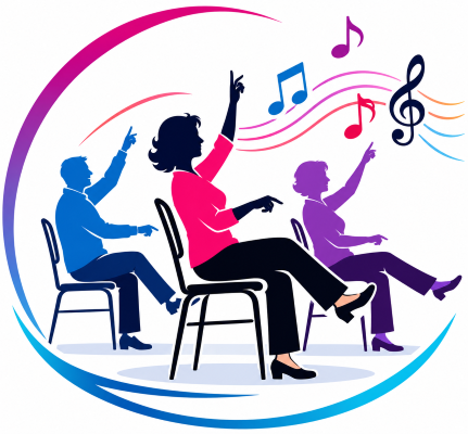 Club Amitié Guignen : Danse en ligne assise.